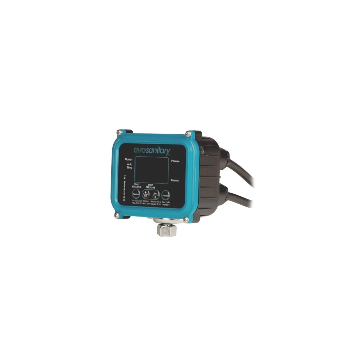 Presostat electronic reglabil cu afișaj digital color EVOsanitary HGT683639, 1/4"