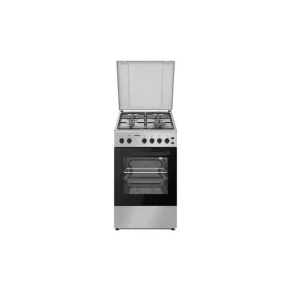 Aragaz cu cuptor pe gaz Heinner HFSC-S60LITGSL, 4 arzătoare, Grill, 60 cm, Gri - imagine 1