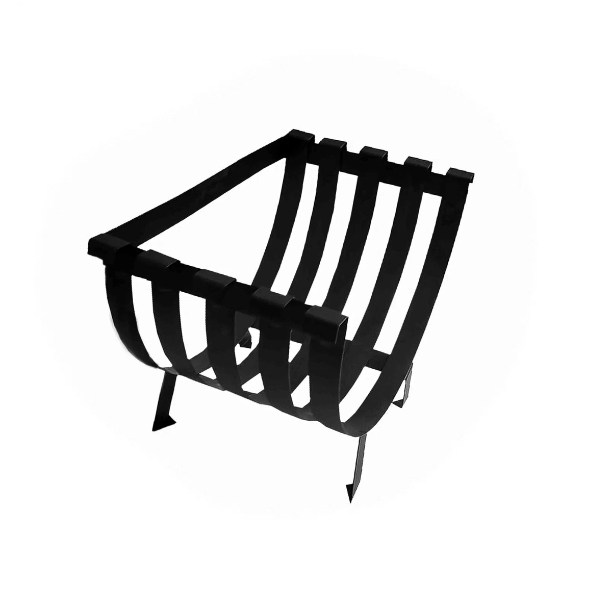Suport pentru lemne din metal, negru - imagine 1