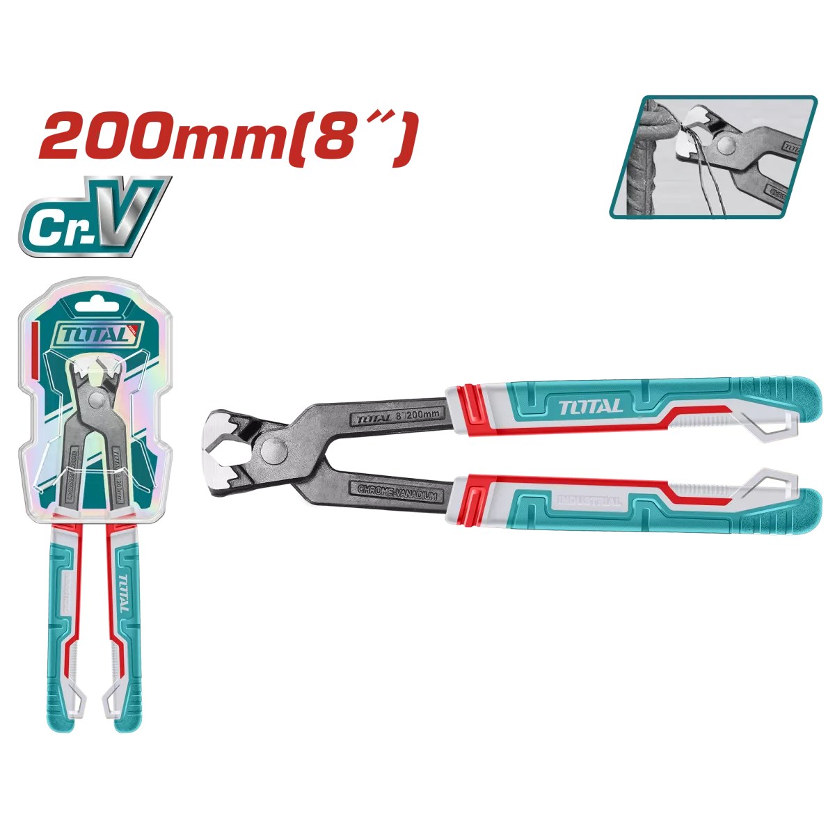Clește de tăiat capete de cuie Total THT2881, 200 mm (8") - imagine 1