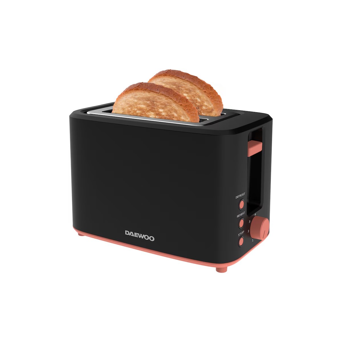 Prăjitor de pâine Daewoo DBT70B, 2 fente, funcții defrost și reheat - imagine 2
