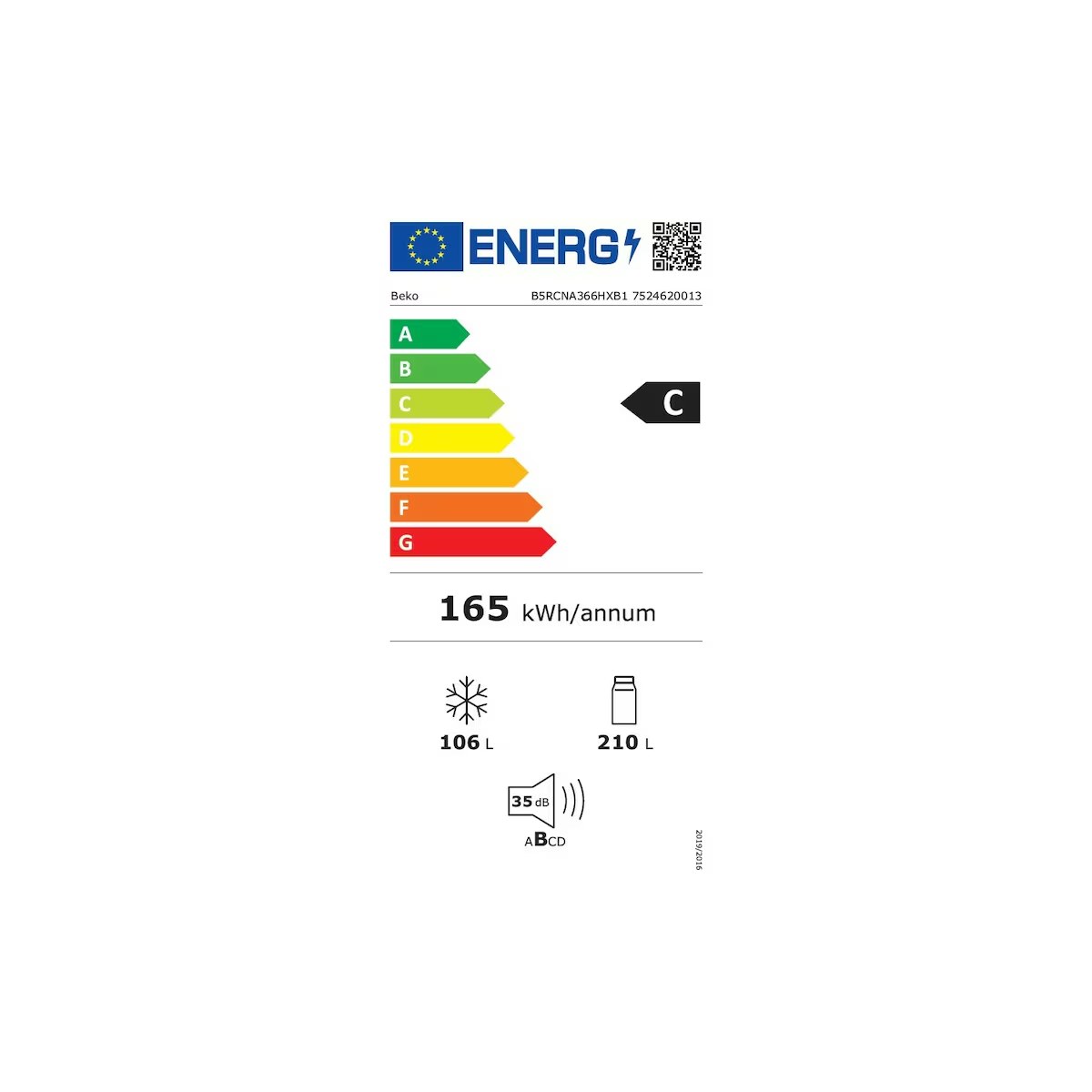 Combina frigorifică Beko B5RCNA366HXB1, inox, 210 L + 106 L, clasa energetică C - imagine 4