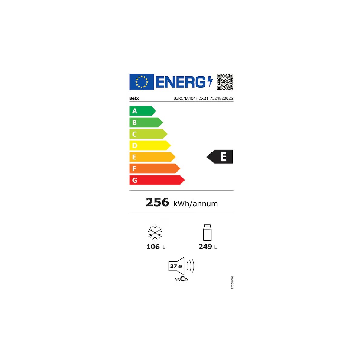 Combina frigorifică Beko B3RCNA404HDXB1 inox, 355 L, clasa energetică E - imagine 5
